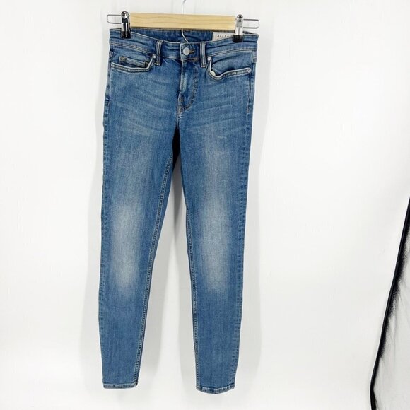 ✅ ALLSAINTS SKINNY MAST JEANS SIZE 25 MEDIUM WASH - Picture 2 of 7